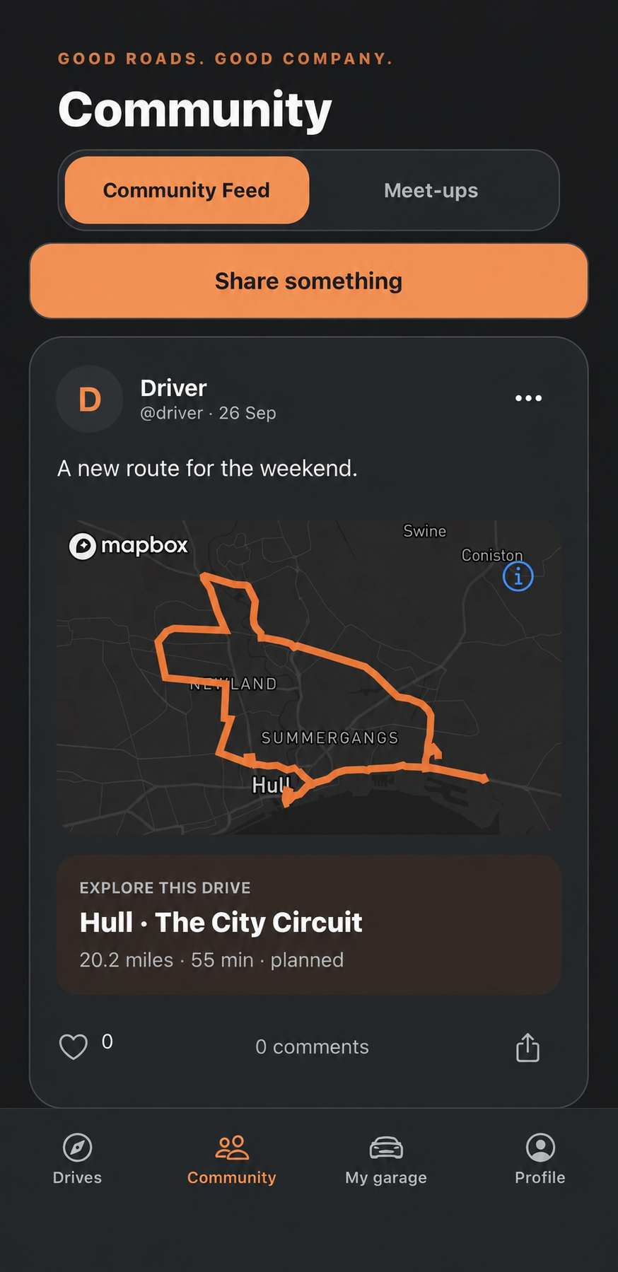 An anonymised community post sharing a Drive